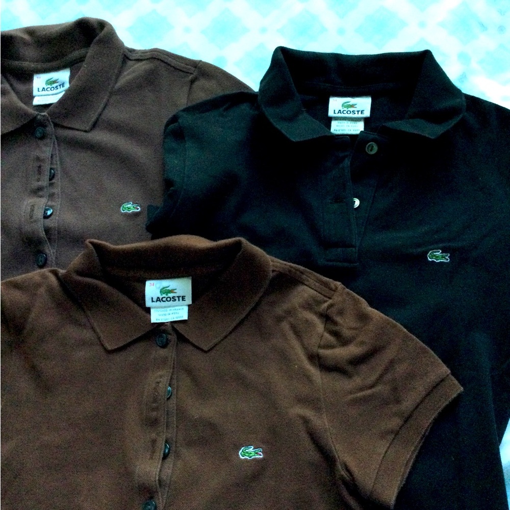 Bundle of 3 Lacoste Polo shirts size 34